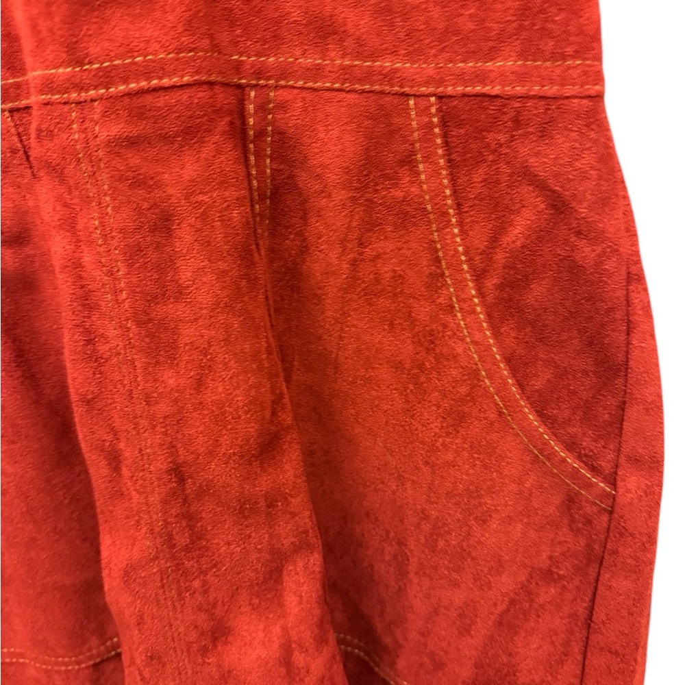 Womens dress faux suede garnet S - Picture 2 of 3